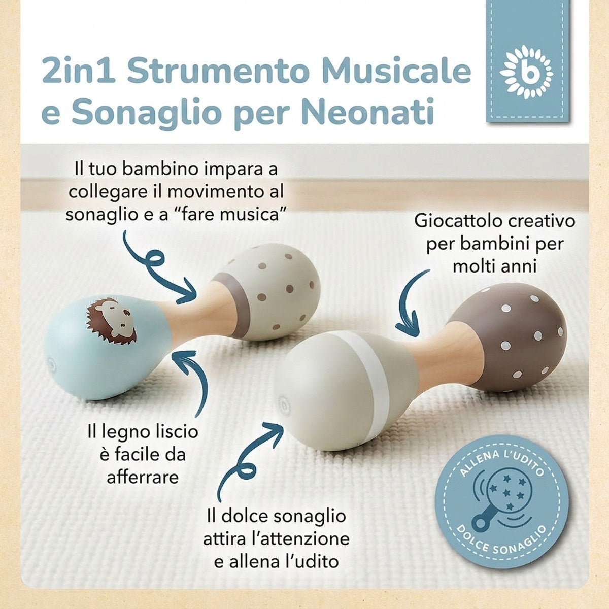 Hantelrasseln 2er Set Igel - IT Infographic