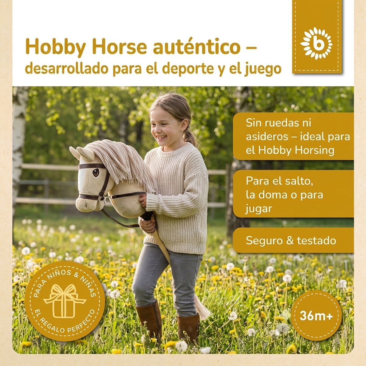 HOBBY HORSE BEIGE - GRÖSSE S - ES Infographic