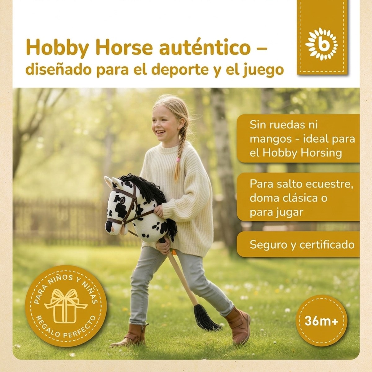 HOBBY HORSE SCHECKE - GRÖSSE M - ES Infographic