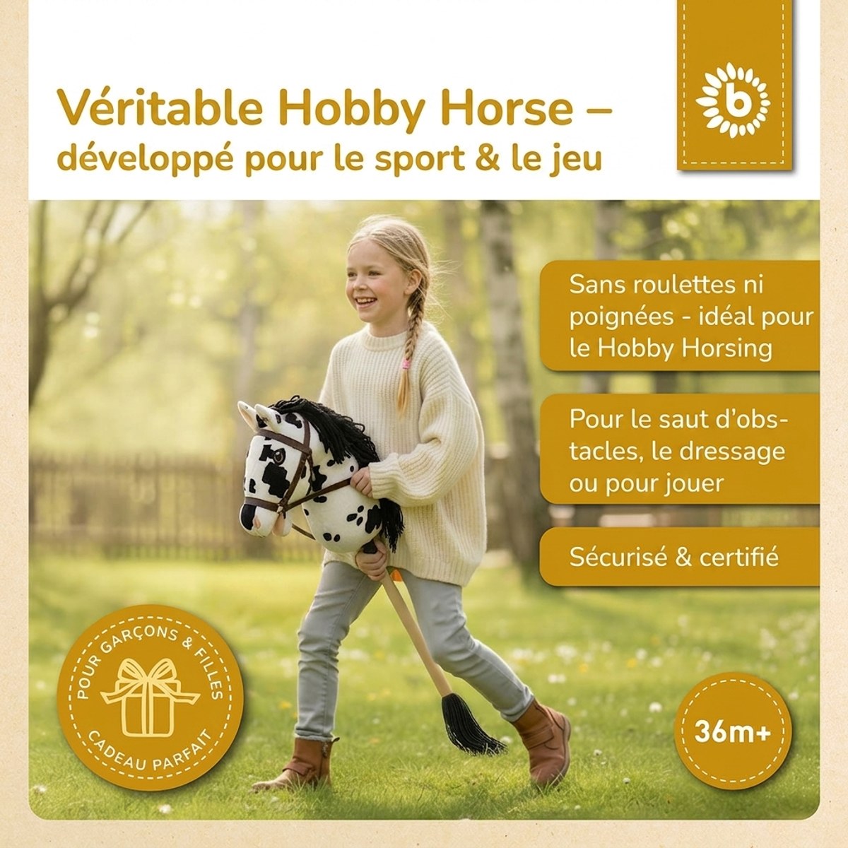 HOBBY HORSE SCHECKE - GRÖSSE S - FR Infographic