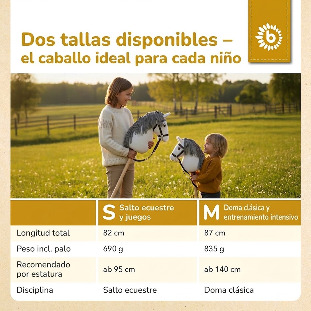 HOBBY HORSE SCHIMMEL - GRÖSSE M - ES Infographic