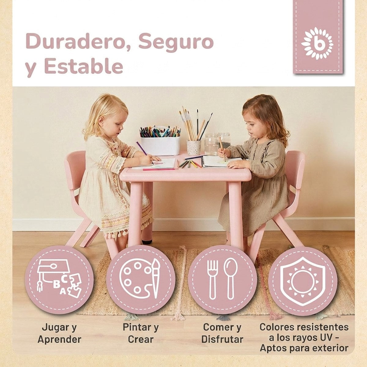 Kinderstuhl dreamy rose - ES Infographic