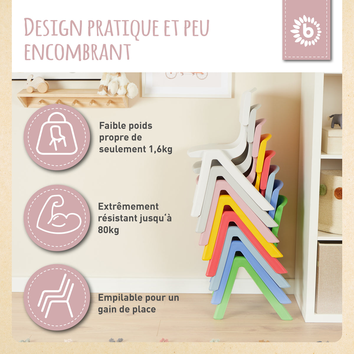 Kinderstuhl dreamy rose - FR Infographic