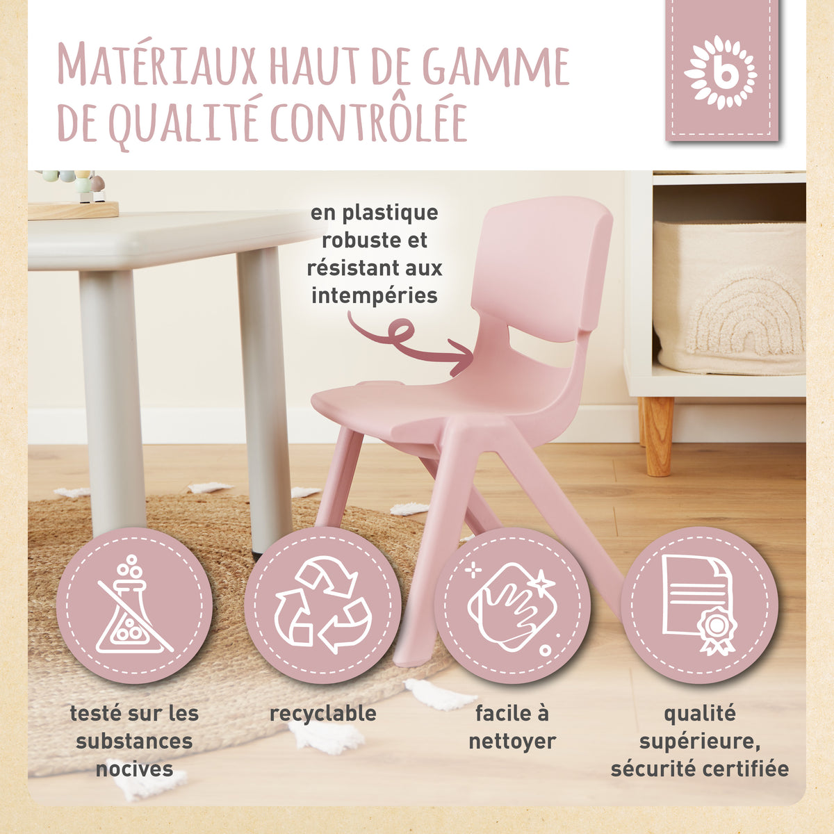 Kinderstuhl dreamy rose - FR Infographic