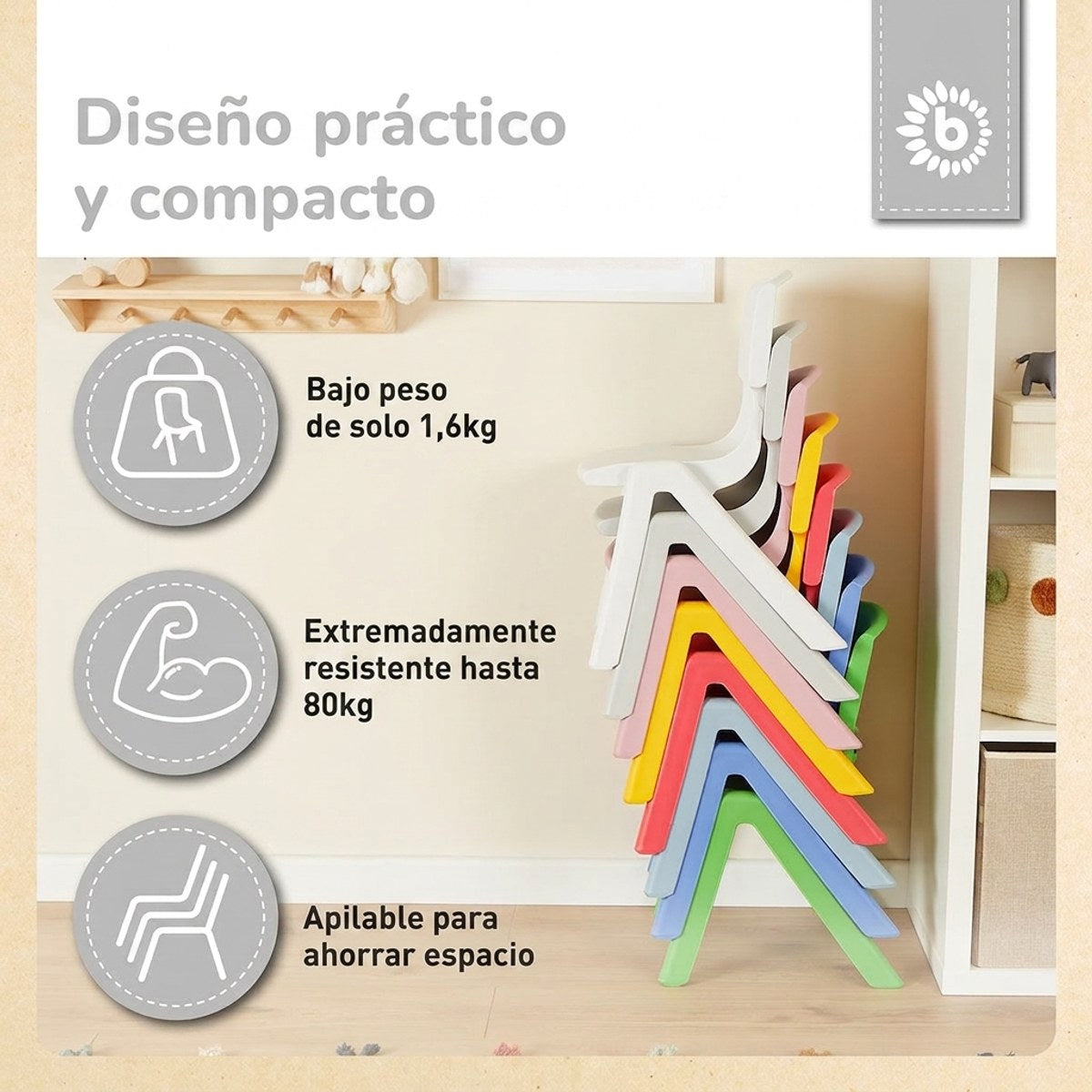 Kinderstuhl silver - ES Infographic