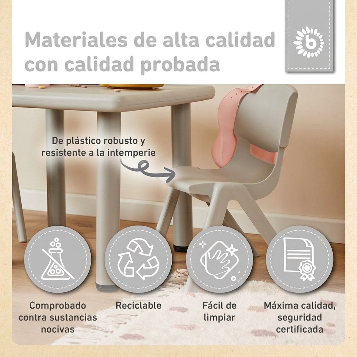 Kinderstuhl silver - ES Infographic