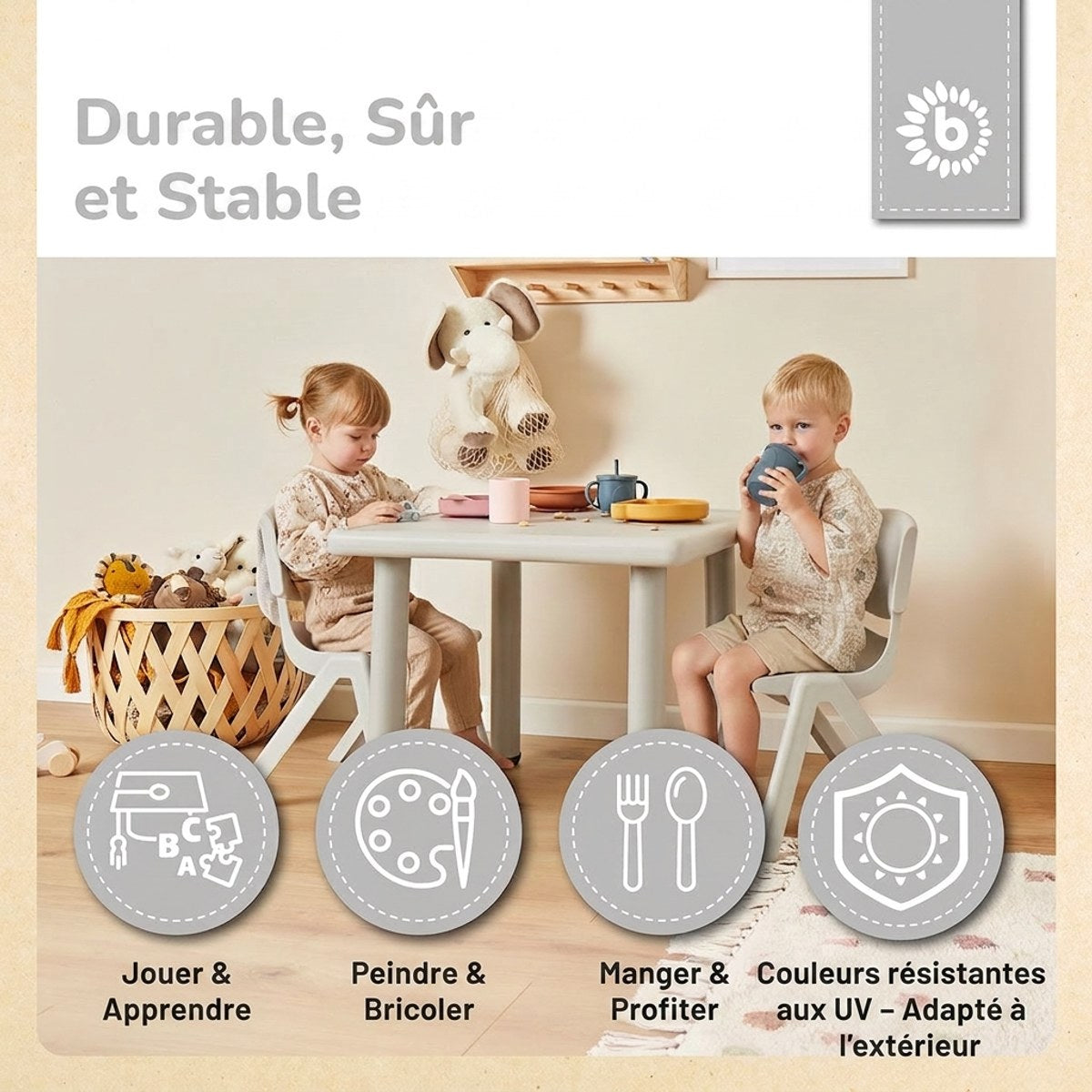 Kinderstuhl silver - FR Infographic