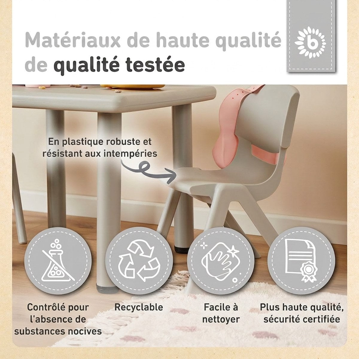Kinderstuhl silver - FR Infographic