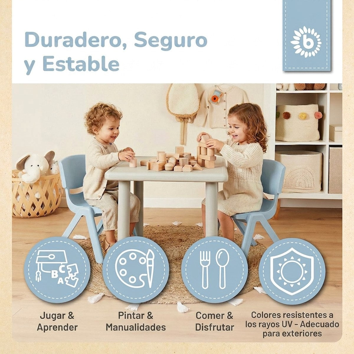 Kinderstuhl hazy blue - ES Infographic