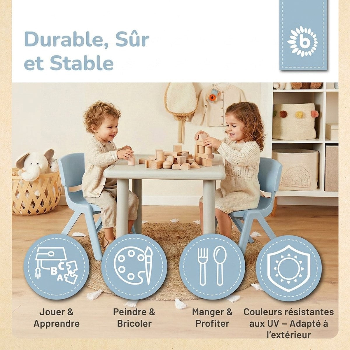 Kinderstuhl hazy blue - FR Infographic