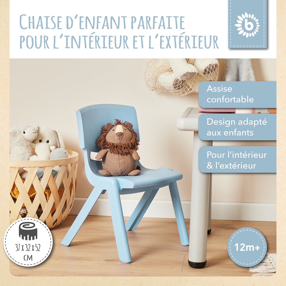 Kinderstuhl hazy blue - FR Infographic