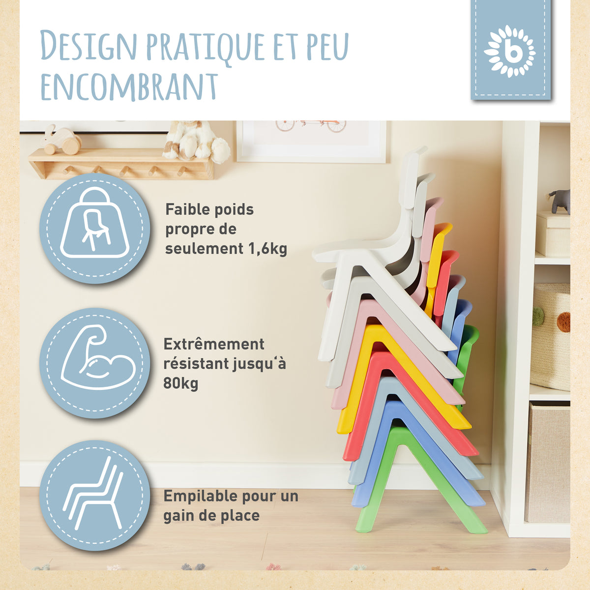 Kinderstuhl hazy blue - FR Infographic