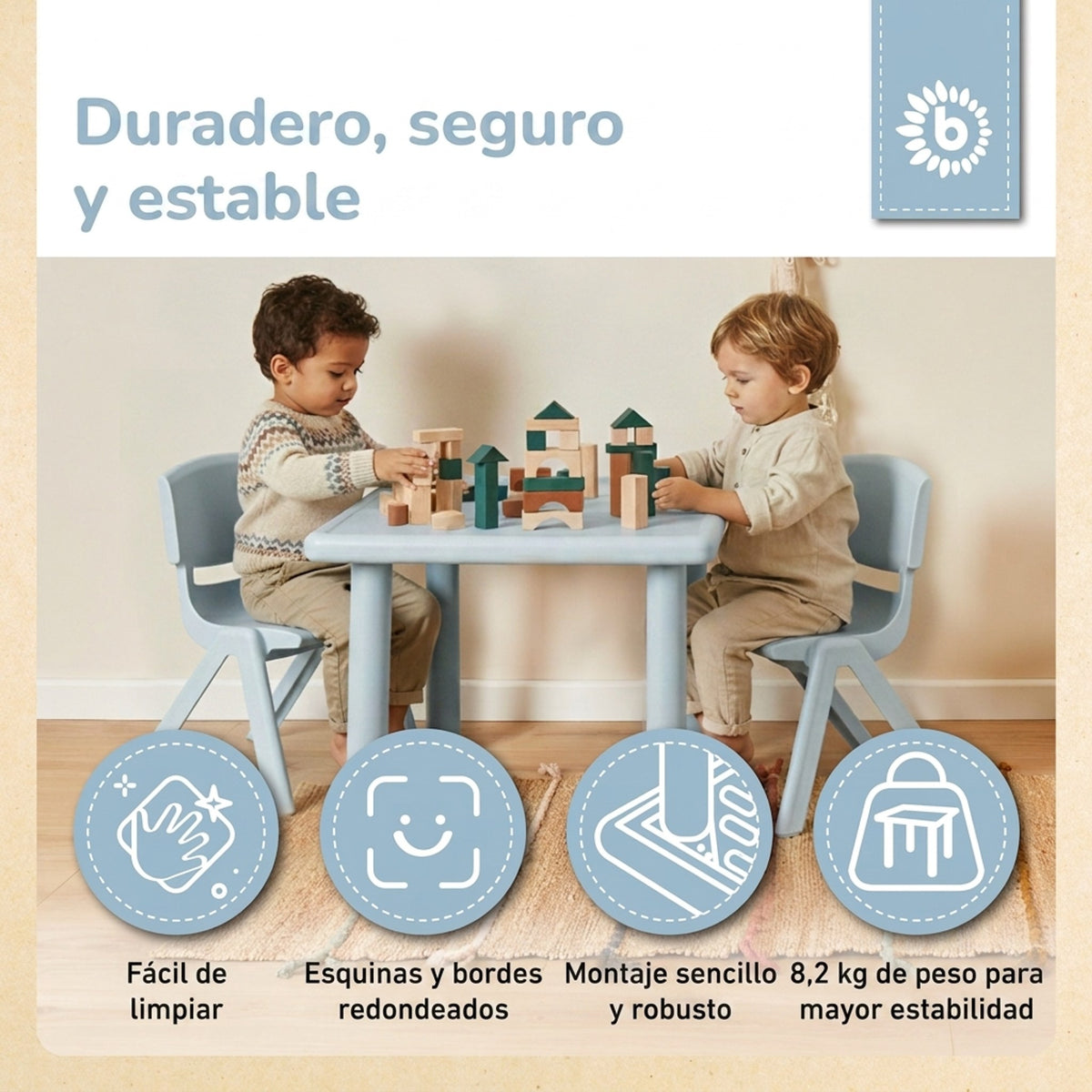 Kindertisch hazy blue - ES Infographic