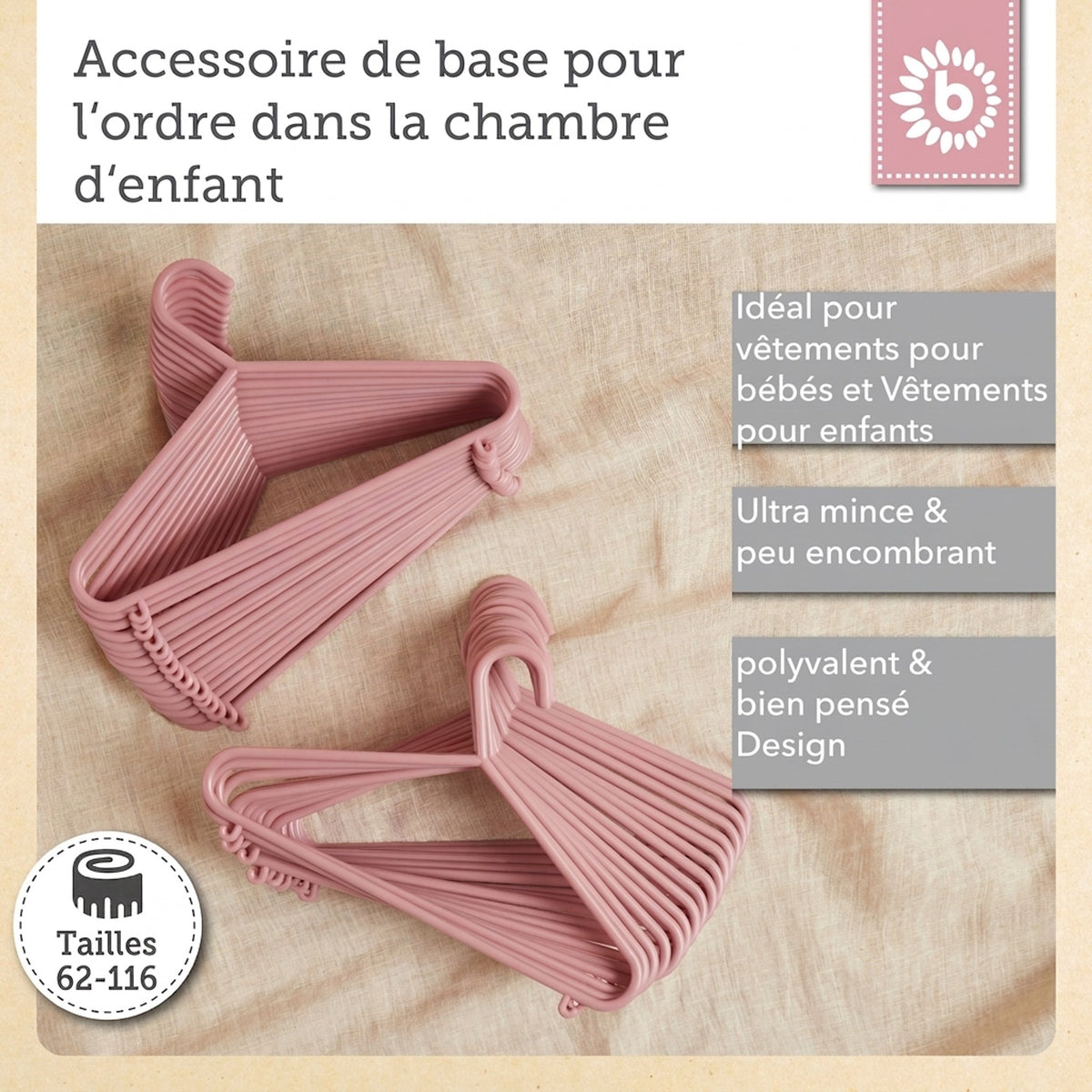 Kleiderbügel 32er Set dreamy rose - FR Infographic