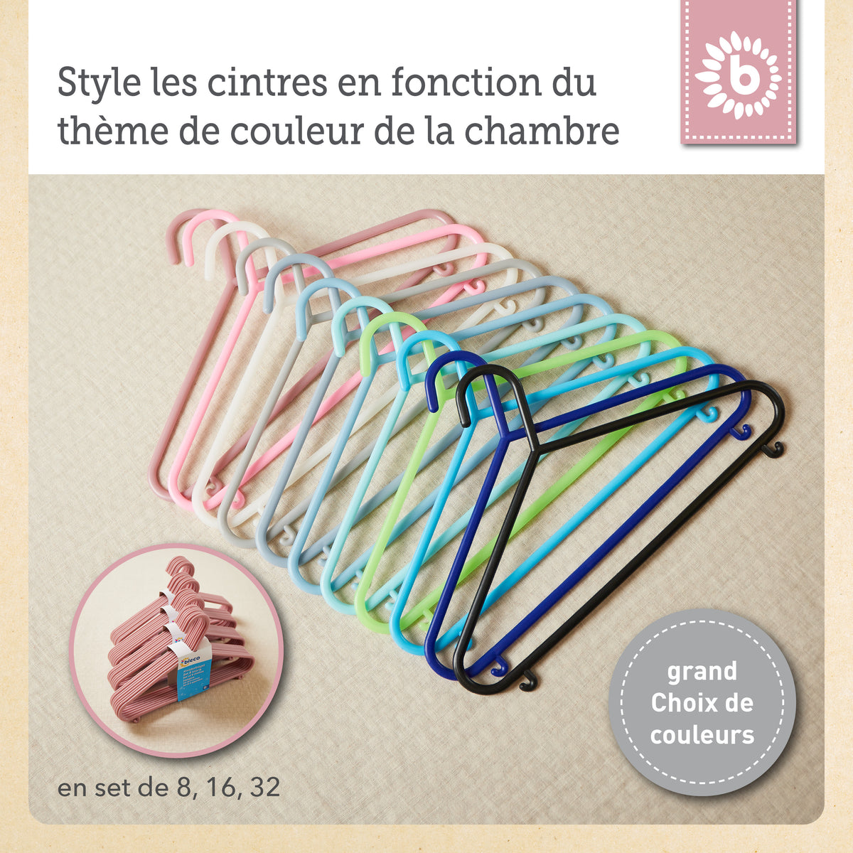 Kleiderbügel 32er Set dreamy rose - FR Infographic