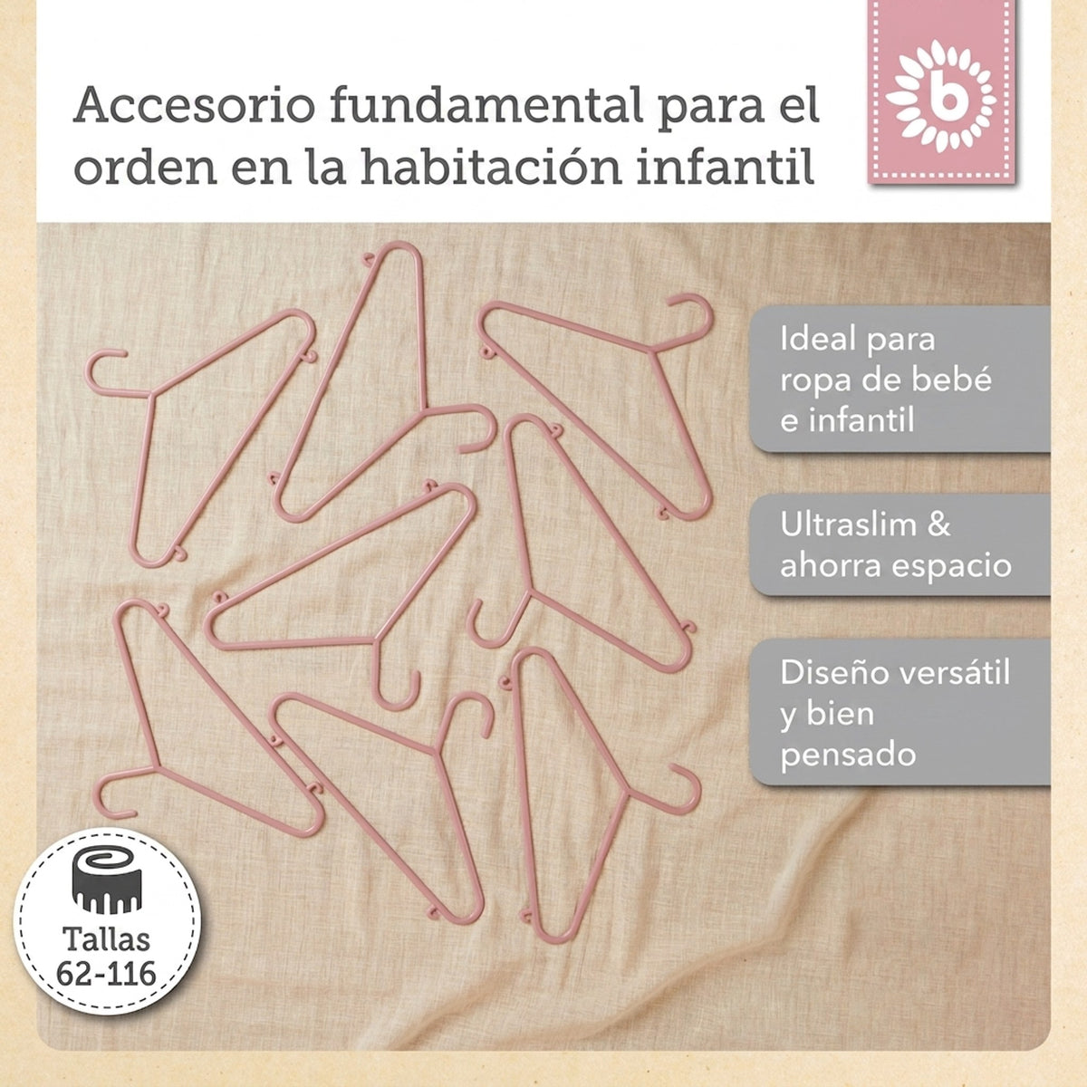 Kleiderbügel 8er Set dreamy rose - ES Infographic