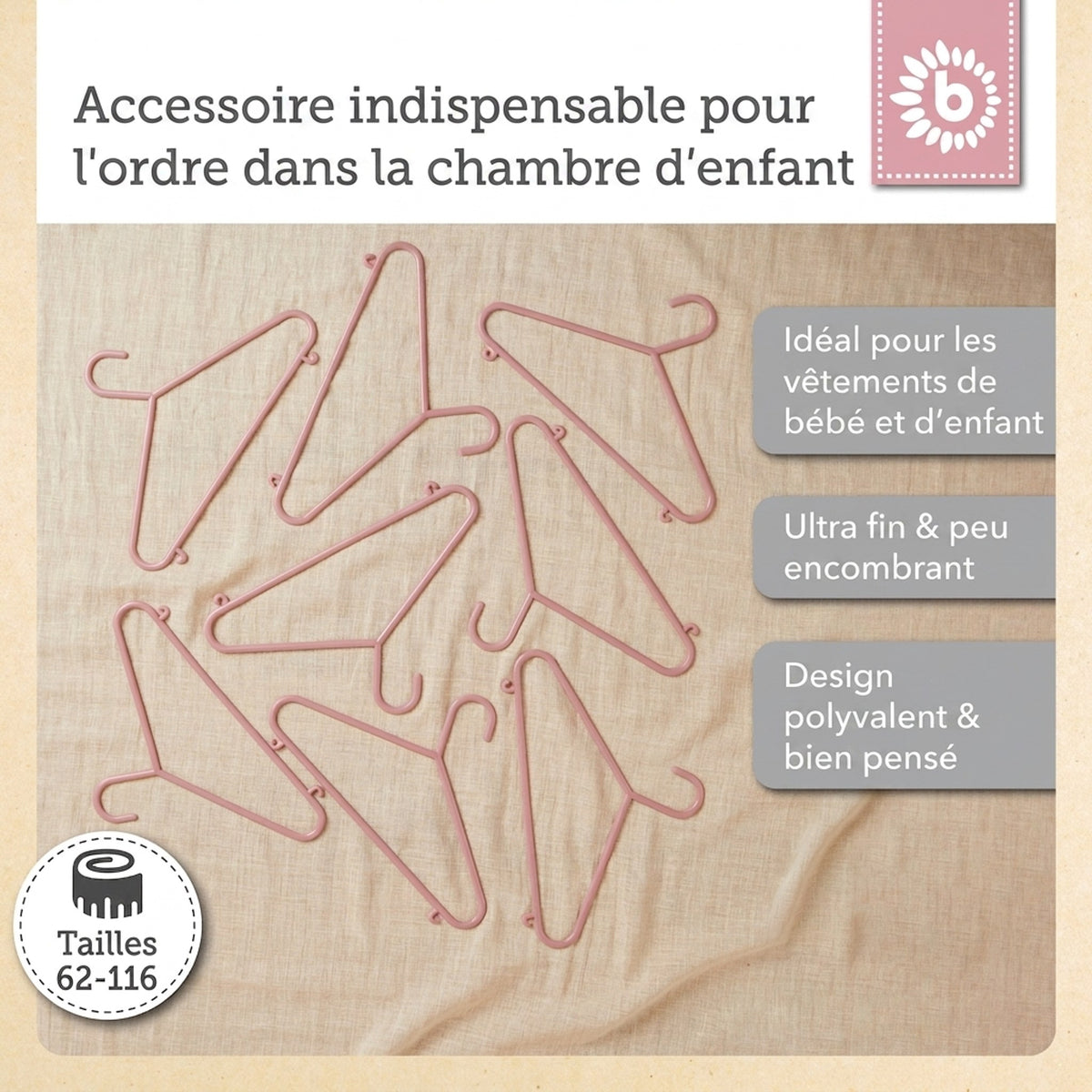 Kleiderbügel 8er Set dreamy rose - FR Infographic