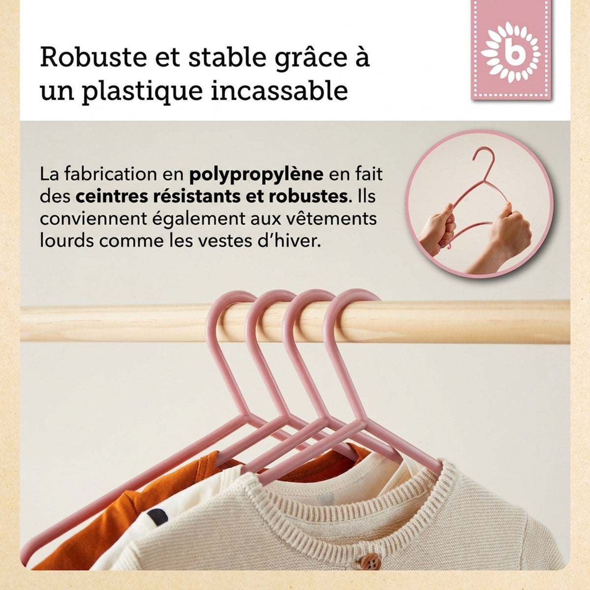 Kleiderbügel 8er Set dreamy rose - FR Infographic