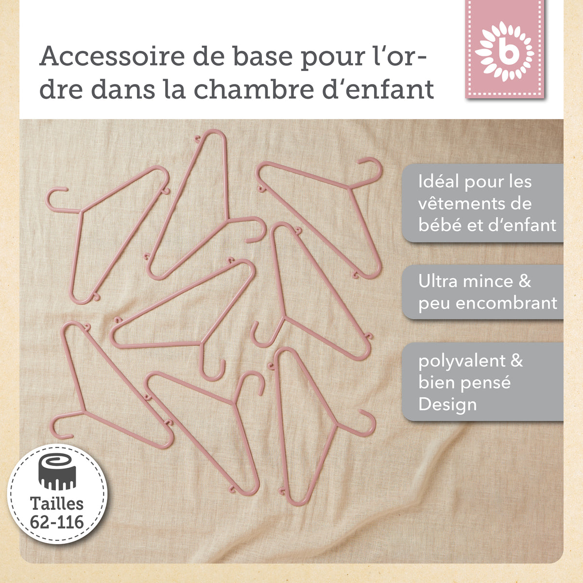 Kleiderbügel 8er Set dreamy rose - FR Infographic