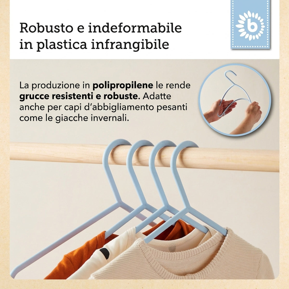 Kleiderbügel 8er Set hazy blue - IT Infographic