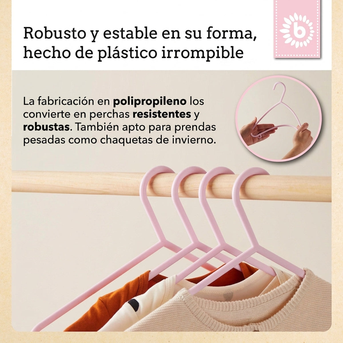 Kleiderbügel 8er Set rose - ES Infographic