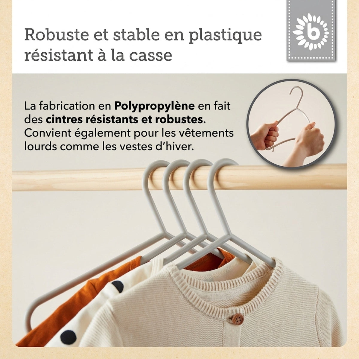Kleiderbügel 8er Set silver - FR Infographic