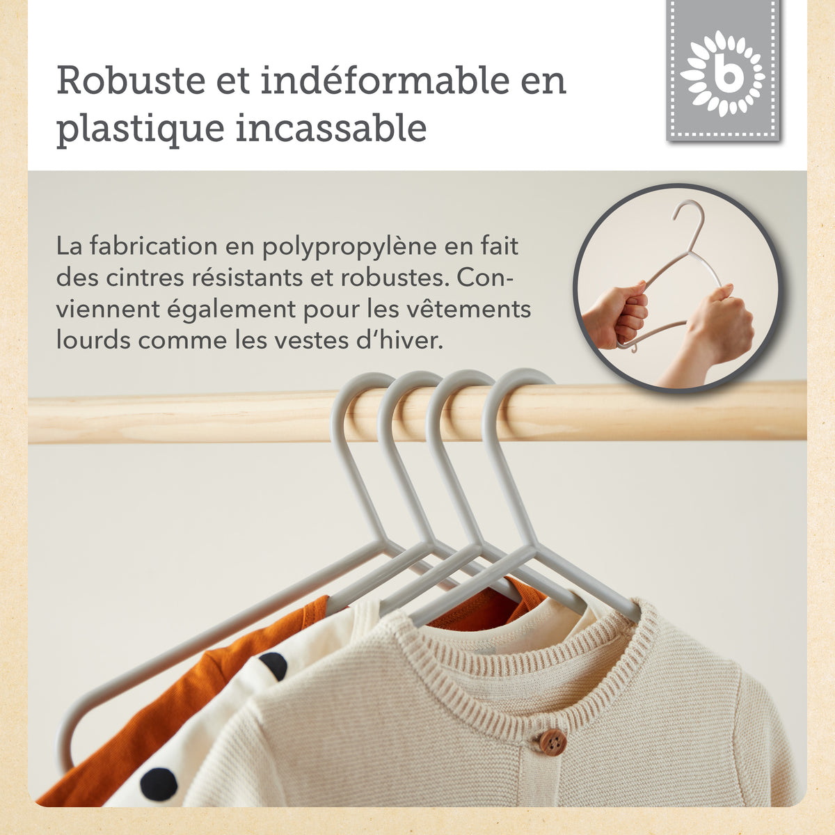 Kleiderbügel 8er Set silver - FR Infographic