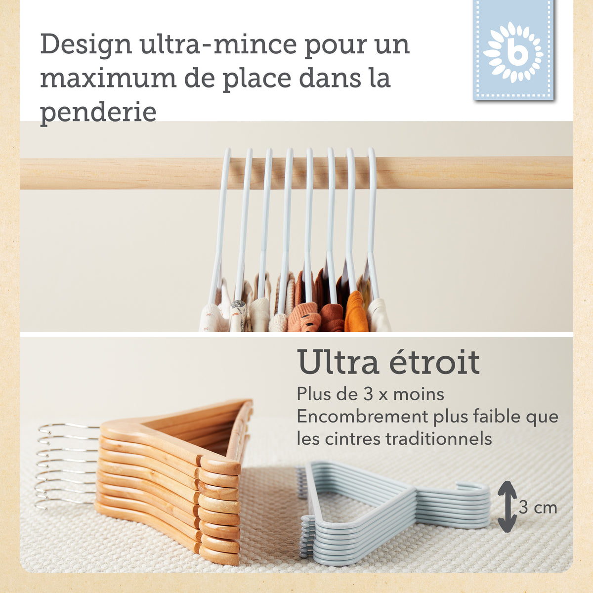 Kleiderbügel 8er Set misty blue - FR Infographic