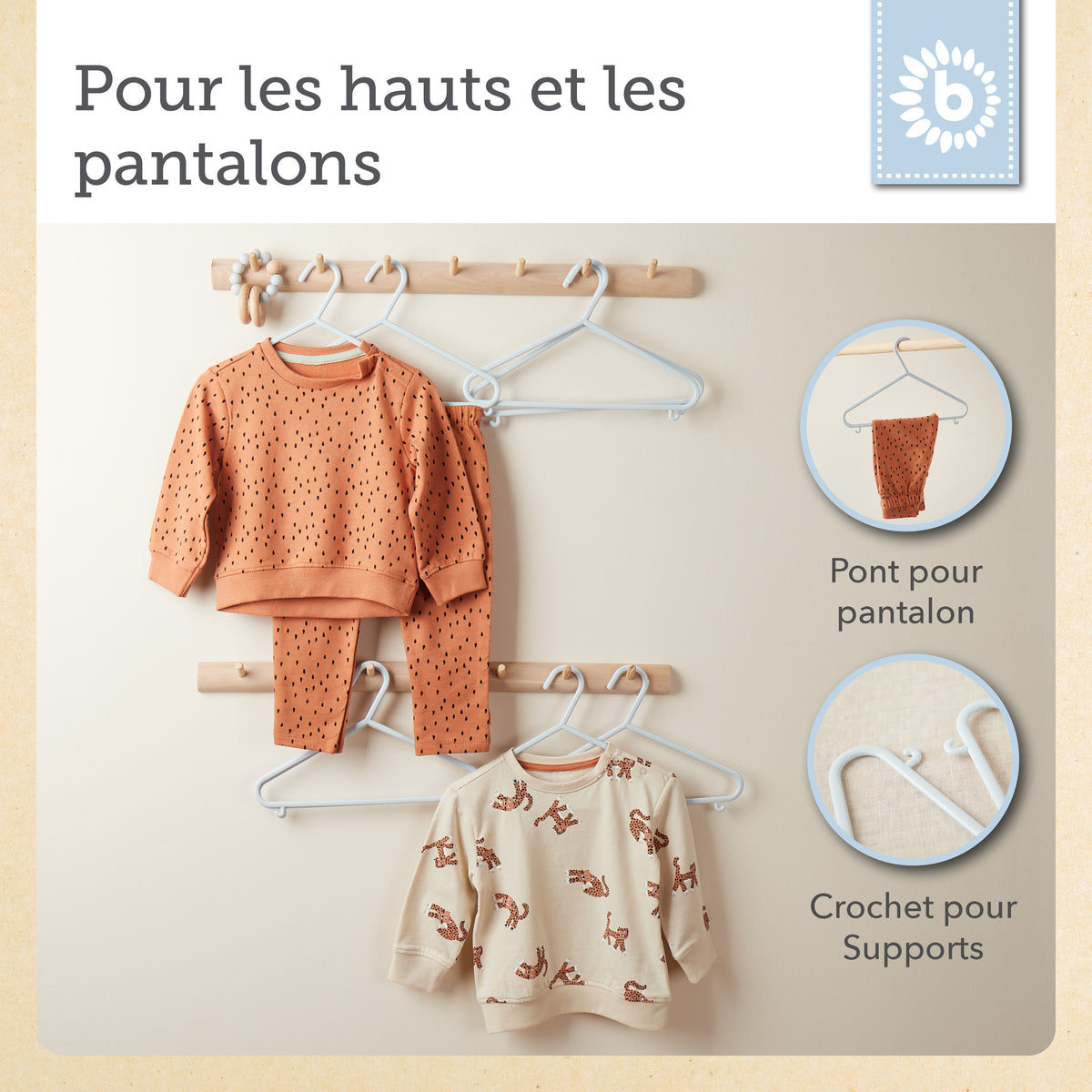 Kleiderbügel 8er Set misty blue - FR Infographic