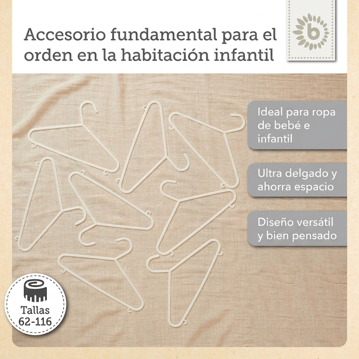 Kleiderbügel 8er Set white - ES Infographic