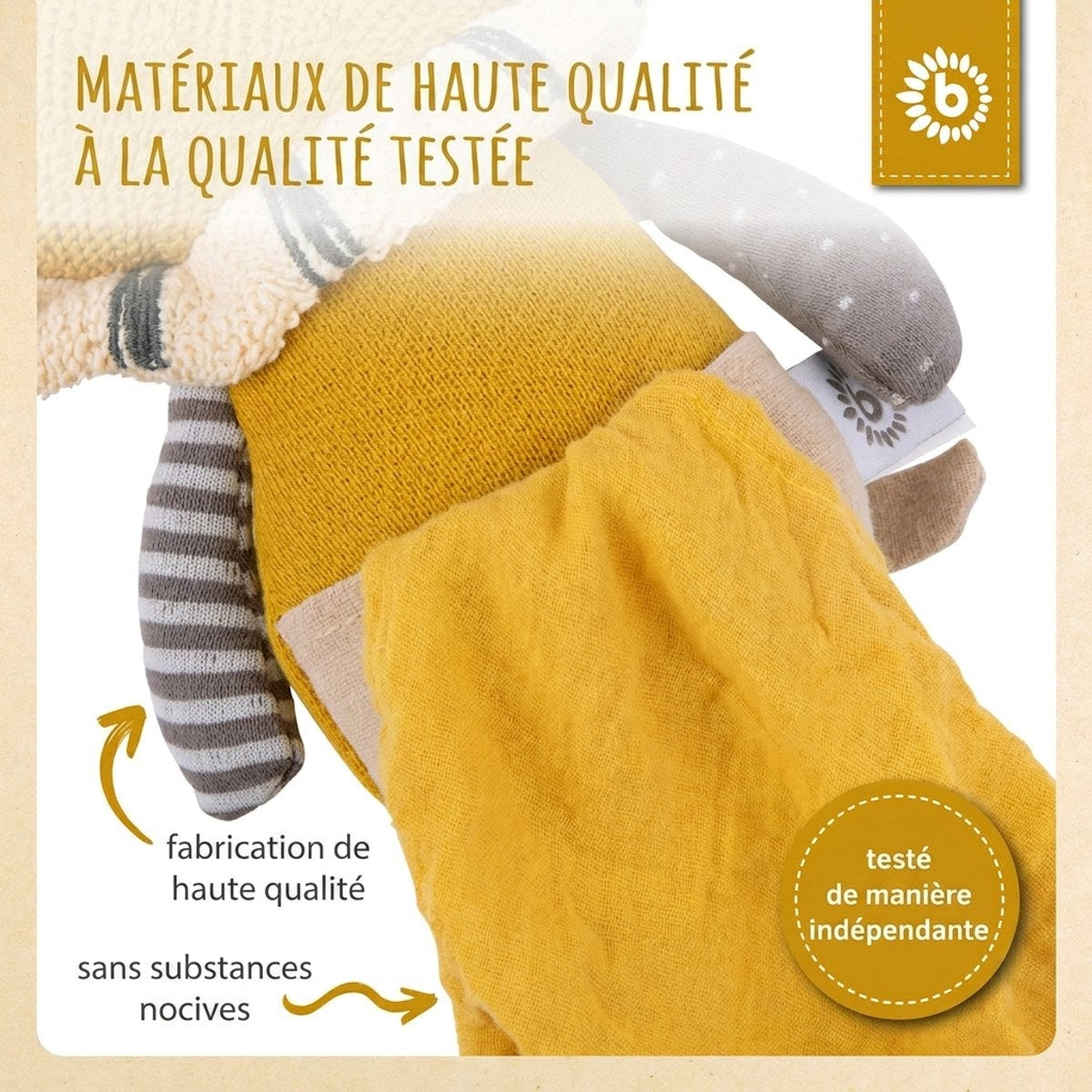 Kuscheltier Löwe mit Schmusetuch - FR Infographic