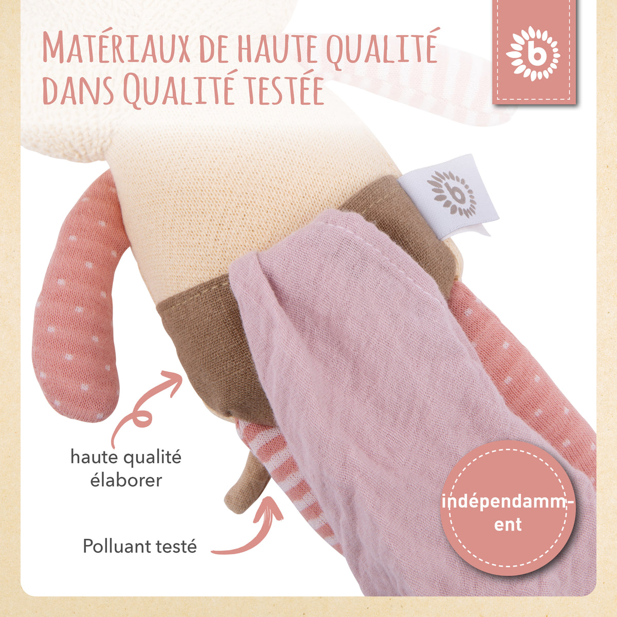 Kuscheltier Maus mit Schmusetuch - FR Infographic