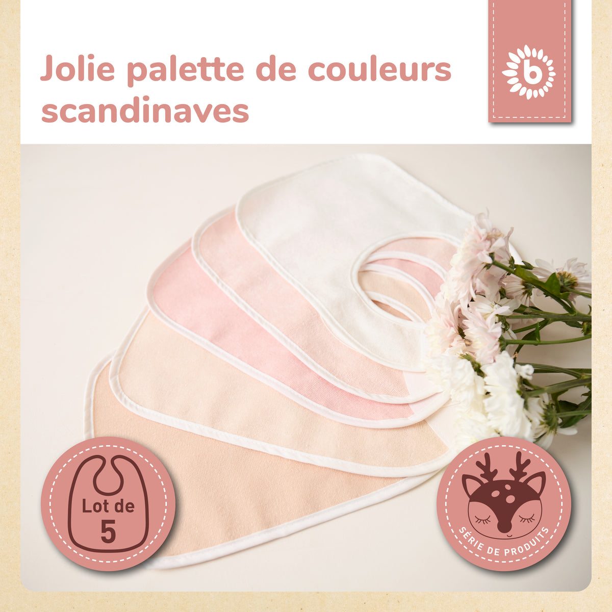 Lätzchen 5er Set Ella - FR Infographic