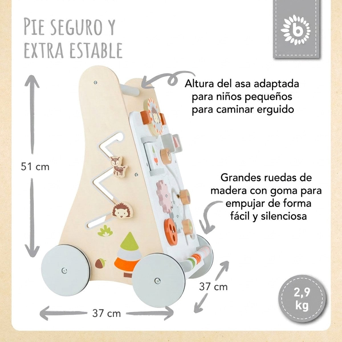 Lauflernwagen Waldtiere FSC® - ES Infographic