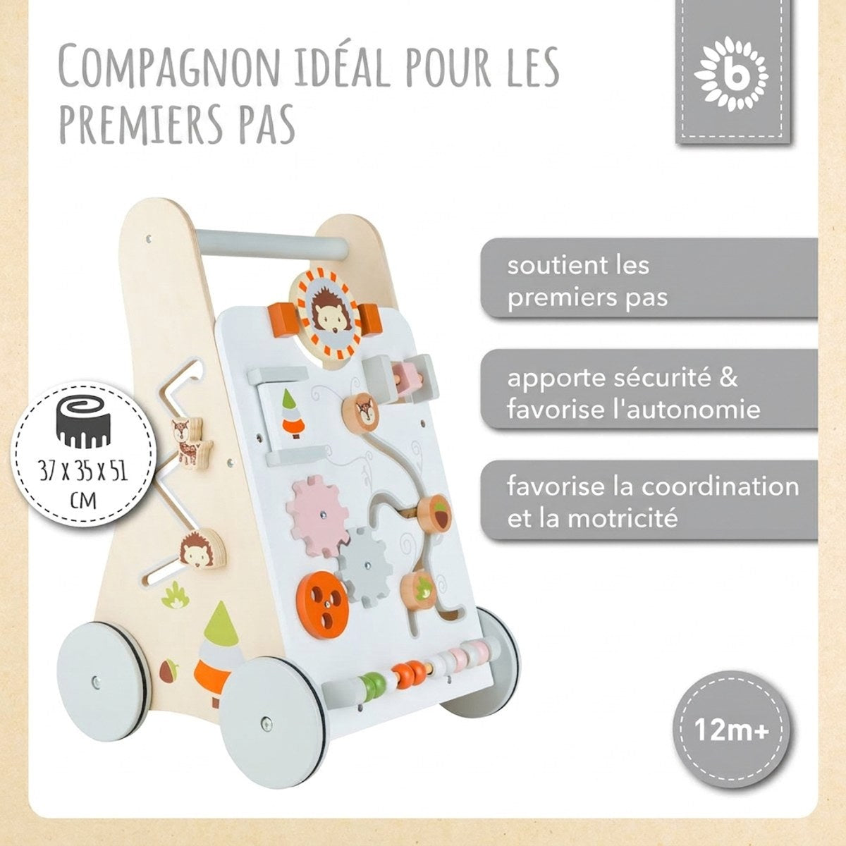 Lauflernwagen Waldtiere FSC® - FR Infographic