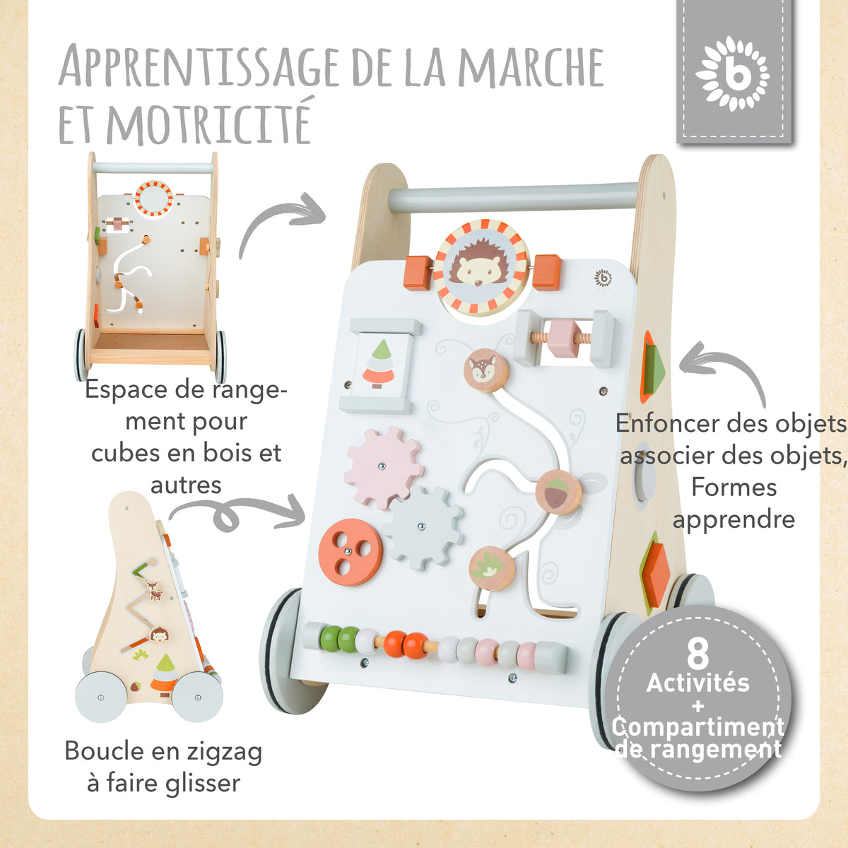 Lauflernwagen Waldtiere FSC® - FR Infographic