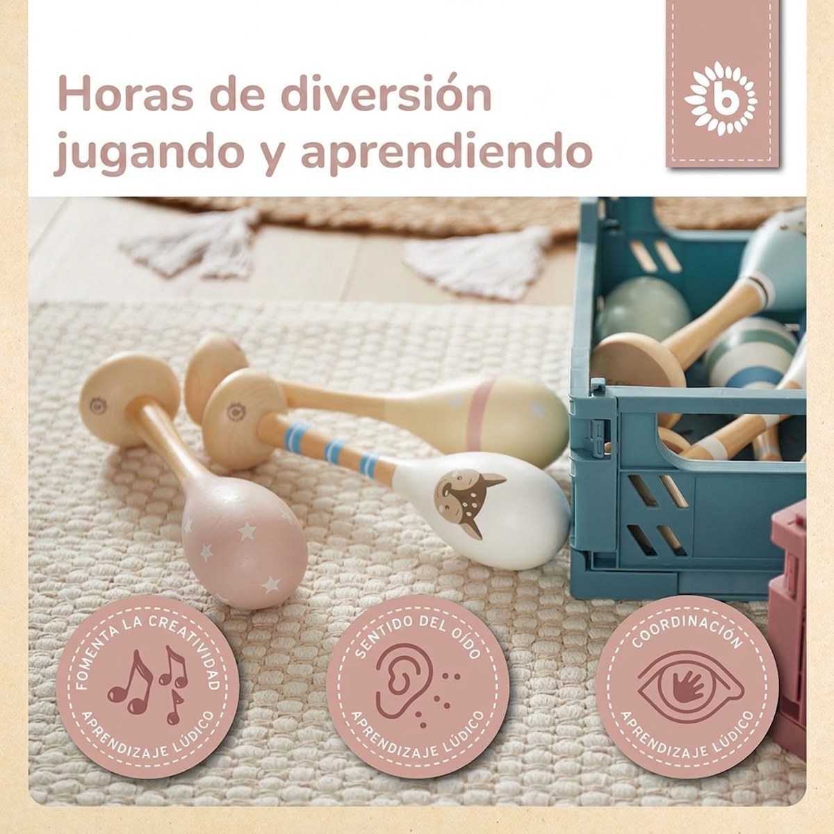Maracas 2er Set dreamy rose - ES Infographic