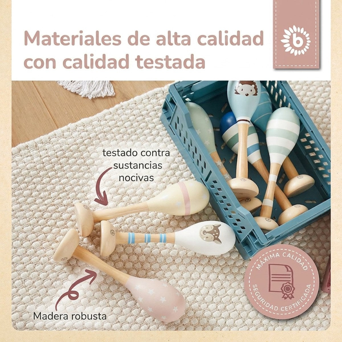 Maracas 2er Set dreamy rose - ES Infographic