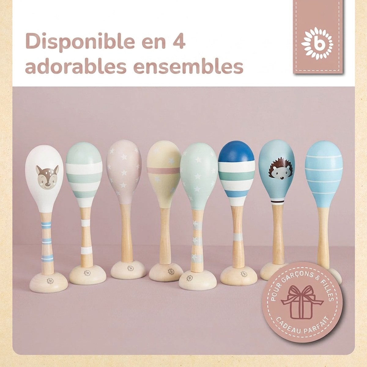 Maracas 2er Set dreamy rose - FR Infographic