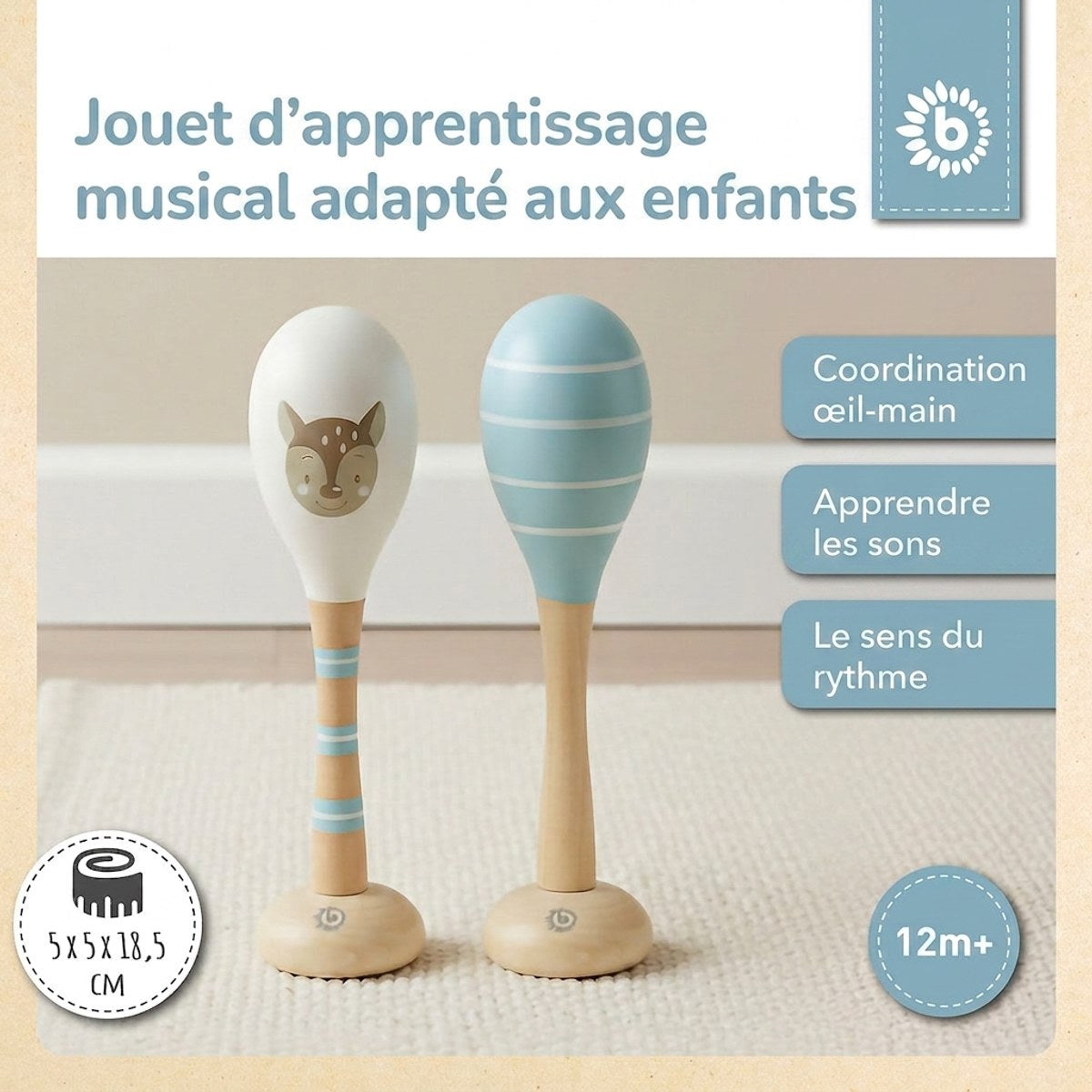 Maracas 2er Set Reh - FR Infographic