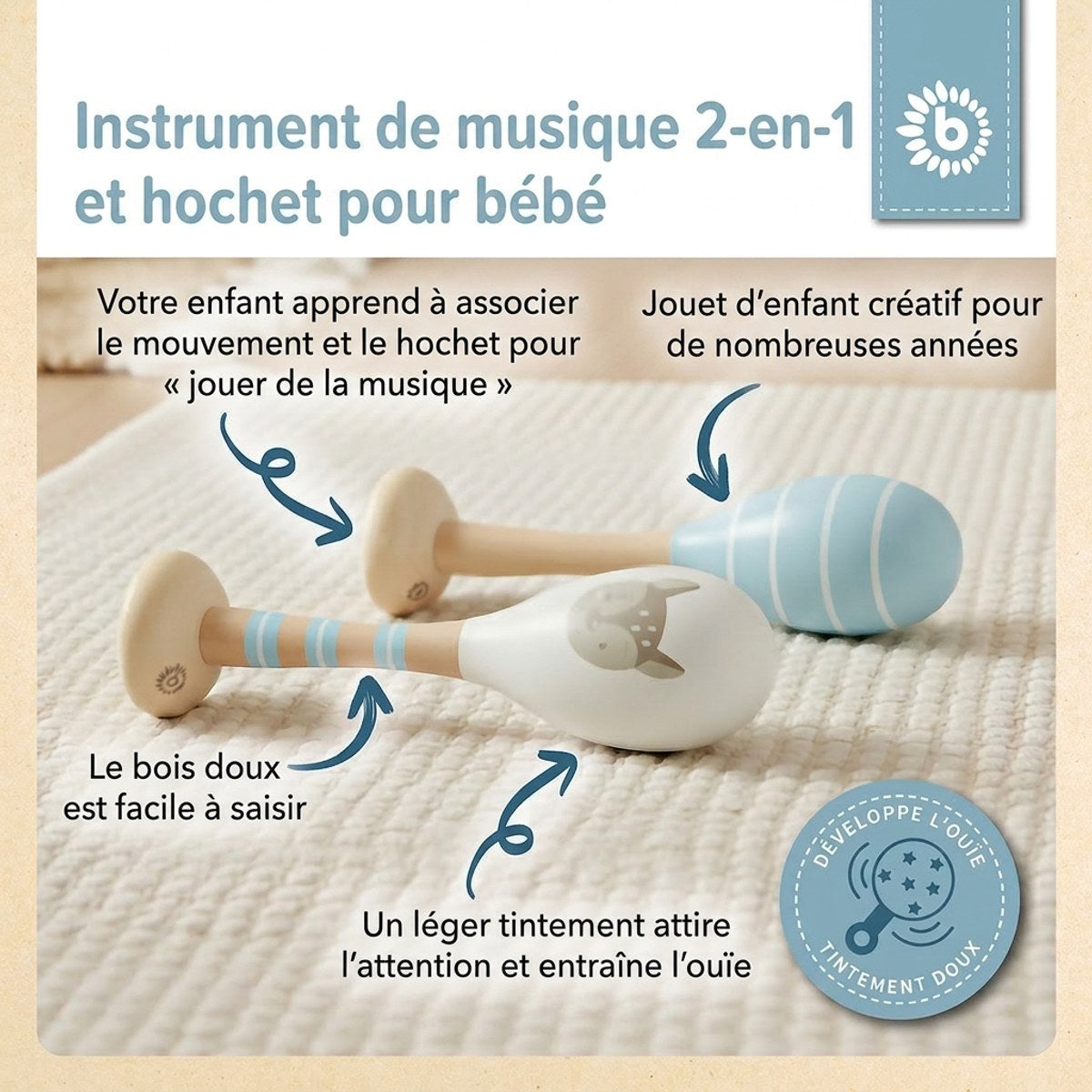 Maracas 2er Set Reh - FR Infographic