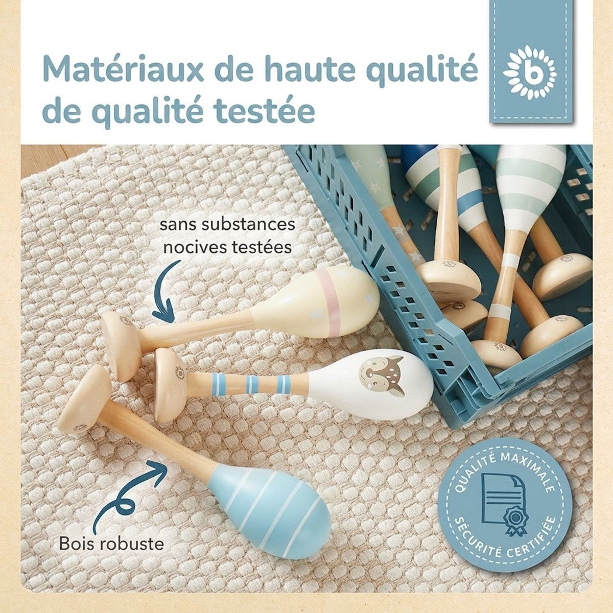 Maracas 2er Set Reh - FR Infographic