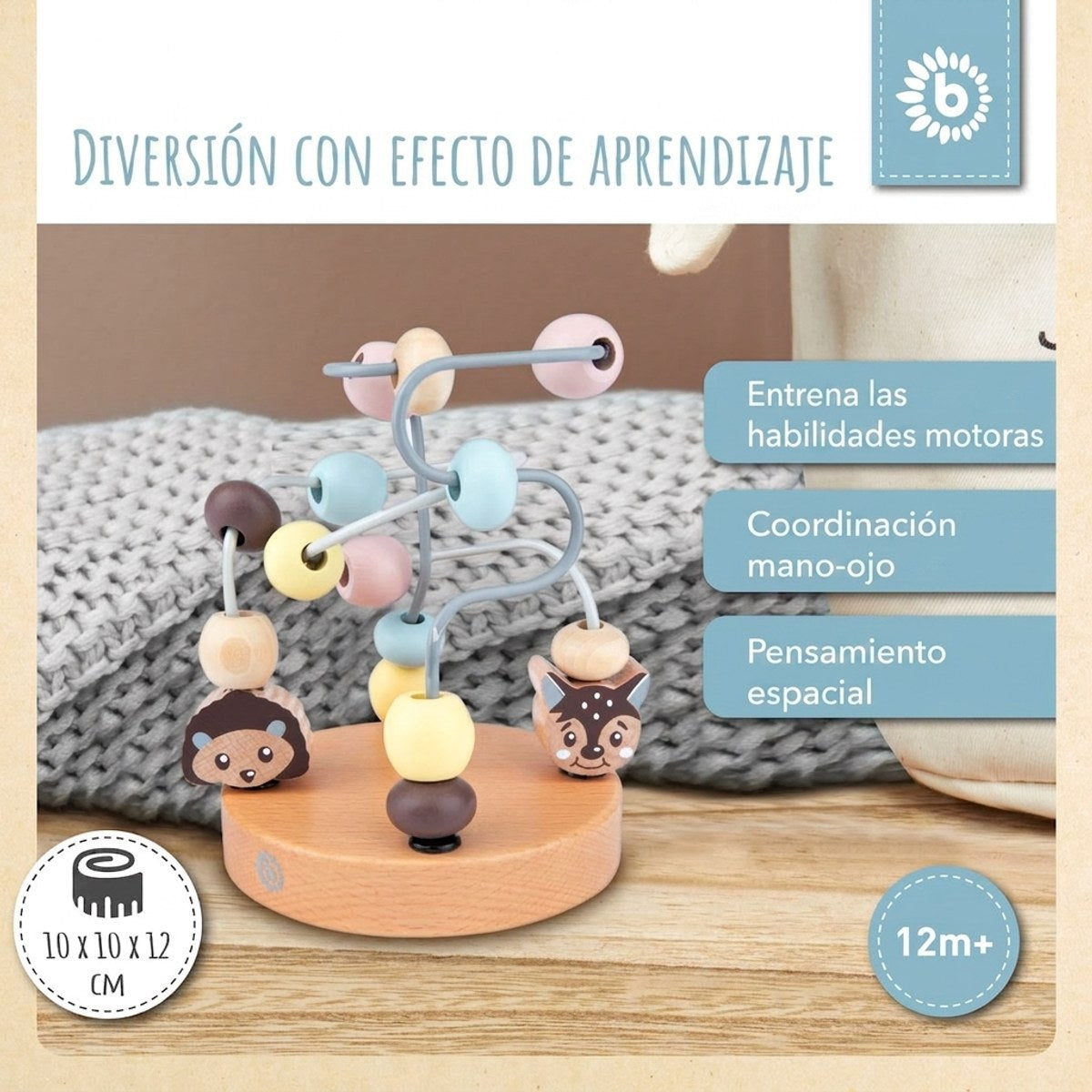Mini Motorikschleife Waldtiere rose - ES Infographic