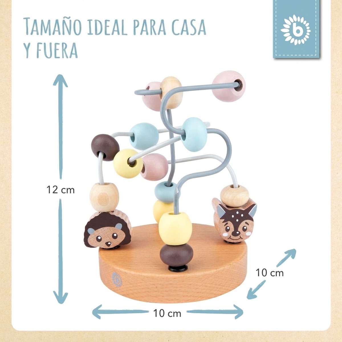 Mini Motorikschleife Waldtiere rose - ES Infographic