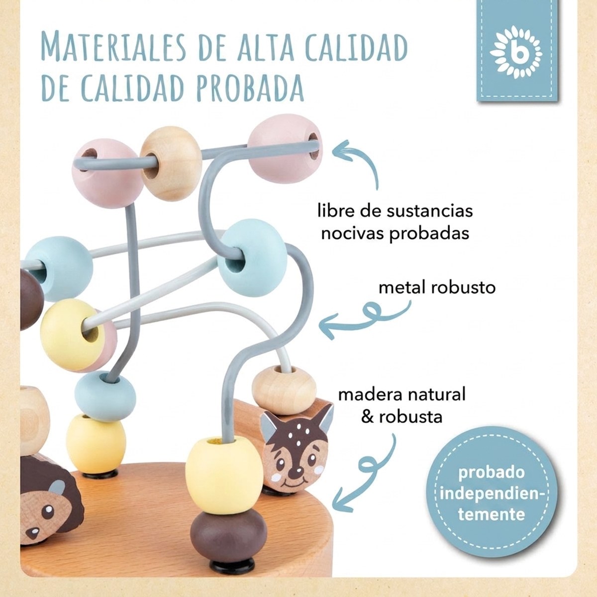 Mini Motorikschleife Waldtiere rose - ES Infographic