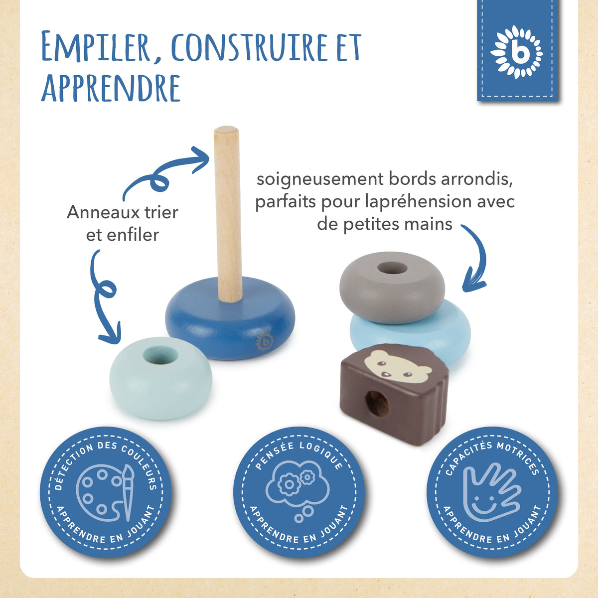 Mini Stapelturm Igel - FR Infographic