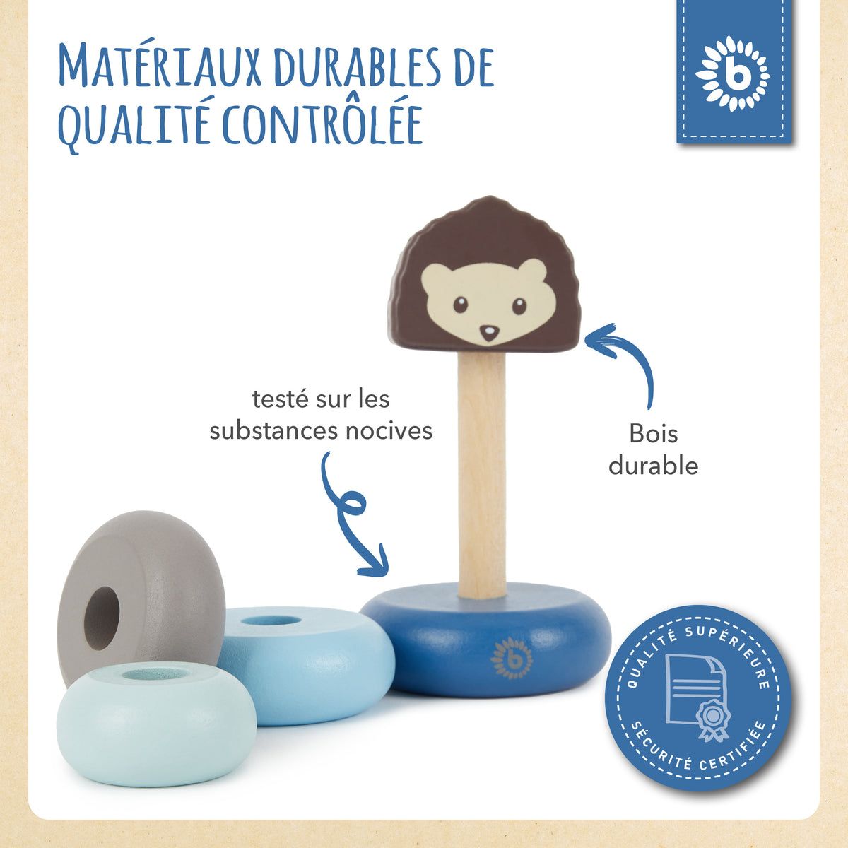 Mini Stapelturm Igel - FR Infographic
