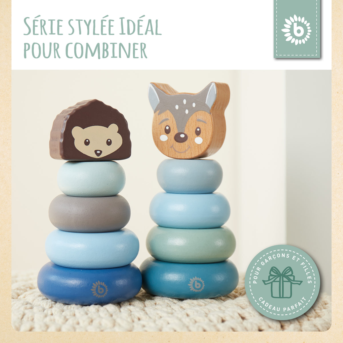 Mini Stapelturm Reh - FR Infographic