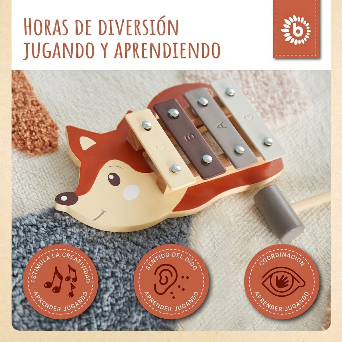 Mini Xylophon Fuchs FSC® - ES Infographic
