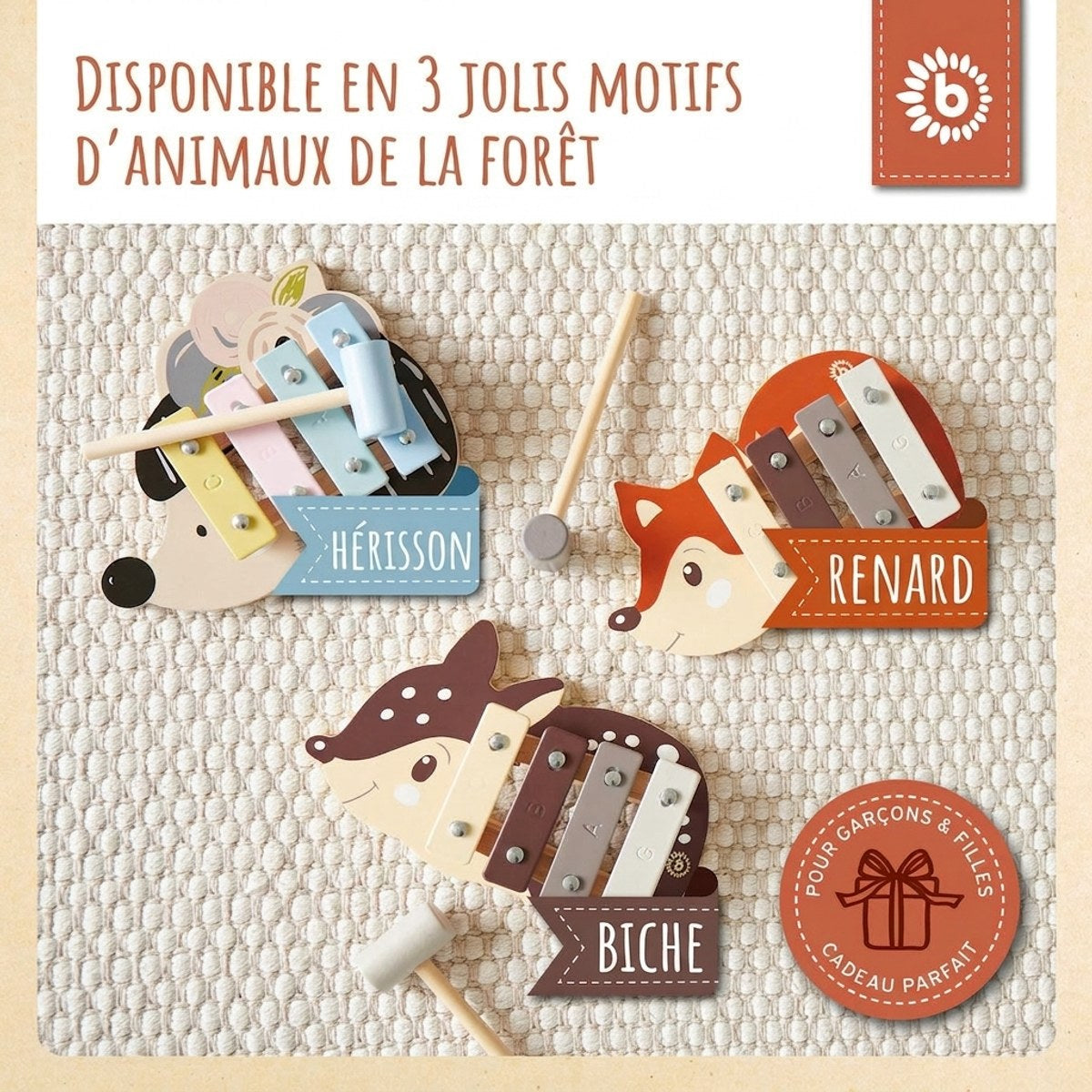 Mini Xylophon Fuchs FSC® - FR Infographic